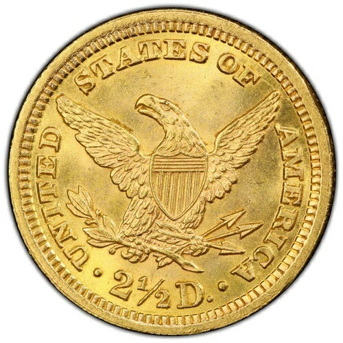 1895年 PCGS MS64 発行枚数6,000枚 ― 1895年から現在までの最低発行枚数！ 2.50ドル ゴールド クォーターイーグル