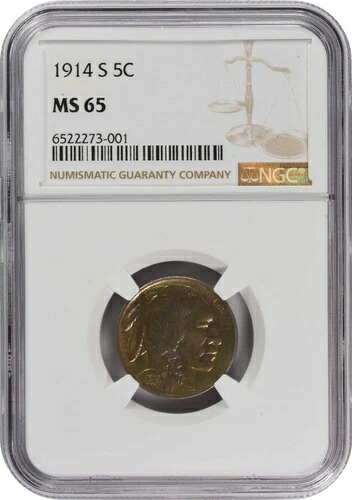 1914-S バッファローニッケル MS65 NGC|WORLD RESOURCE【QUEEN店】