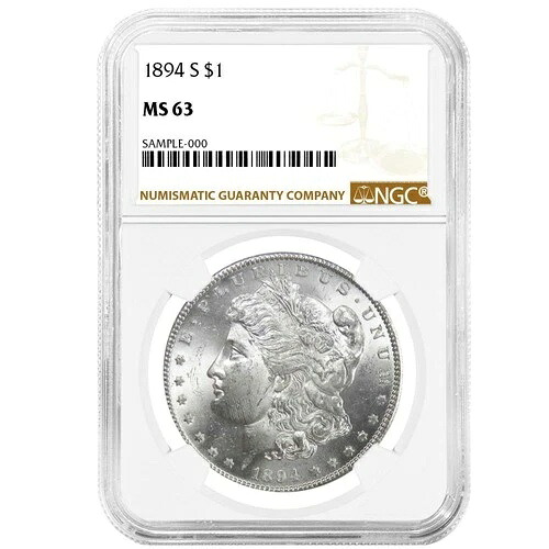 1894-S 1ドル モルガン銀貨 NGC MS63 ブラストホワイト ベターデイトコイン