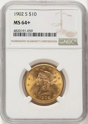 1902-S $10 リバティイーグル NGC MS64+ (521987244)|WORLD RESOURCE【QUEEN店】