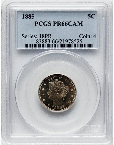 1885年 5C リバティニッケル PCGS PR66CAM