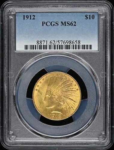 1912年 10ドル インディアンヘッド PCGS MS62