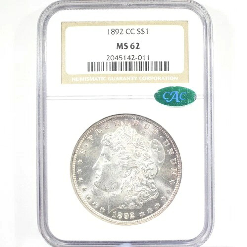 1892-CC $1 NGC/CAC MS62 - モルガン・ダラー - 人気、希少なカーソンシティ・モルガン｜WORLD RESOURCE【QUEEN店】