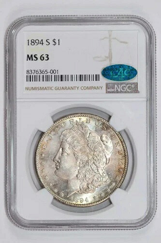 1894-S モーガン・ダラー NGC MS63 CAC - スーパーPQ！さらに綺麗！