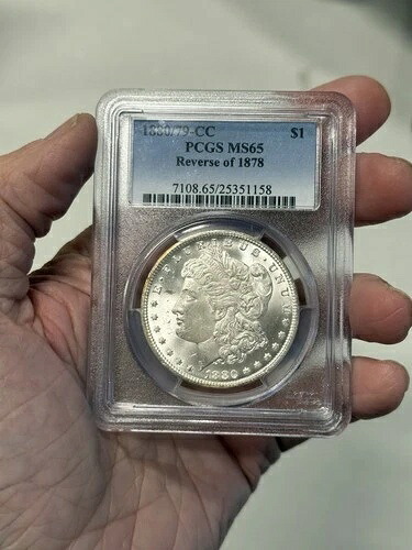 1880/79-CC 1878年モルガン銀貨裏面 PCGS MS65 カーソンシティ造幣局