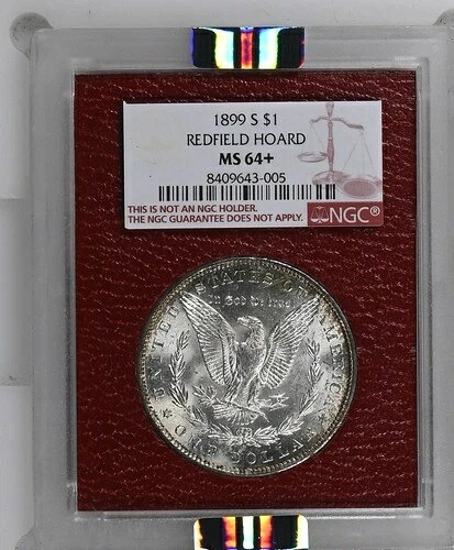 1899年 S モルガン銀貨 $1 レッドフィールドホード NGC MS 64+