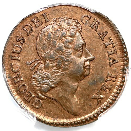 1723 M 4.33-Gb.2 R-3 PCGS MS 64 RB ウッズ ハイバーニア ハーフペニー コロニアルコイン 1/2ペンス