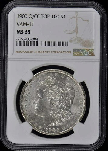 1900-O/CC TOP-100 モルガン・ダラー VAM-11 S$1 NGC MS65
