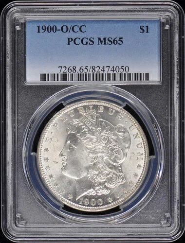 1900-O/CC $1 オーバーミントマーク モルガン・ダラー PCGS MS65