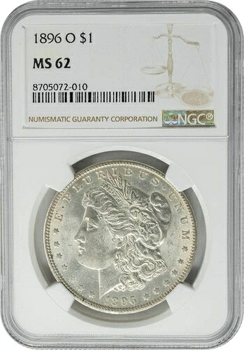 1896-O モルガン銀貨 $ MS62 NGC 950573-102