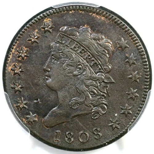 1808 S-277 R-2 PCGS AU 詳細 クラシックヘッド ラージセントコイン 1セント