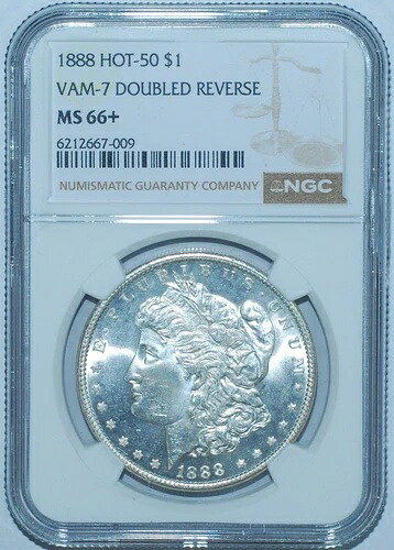 1888 NGC MS66+ VAM-7 Hot-50 DDR ダブルダイリバースモルガンダラー 最高級品