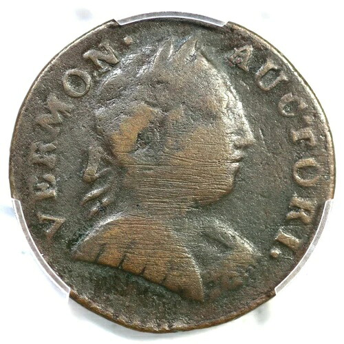 1788 RR-36 R-6 PCGS F 詳細 胸像右 バーモント植民地銅貨 1セント