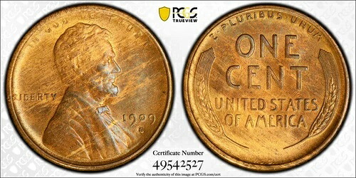 1909 S VDB スモールセント リンカーン、ウィートイヤーズ リバース PCGS MS-63 RB 459,360円