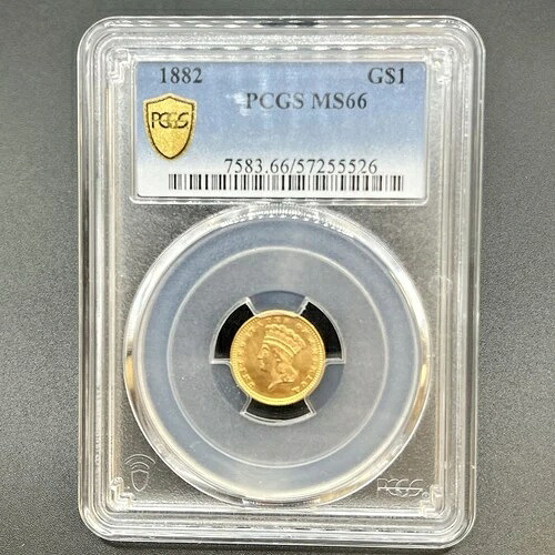 1882年 G$1 プリンセス 1ドル金貨 PCGS MS-66 11XXBB25