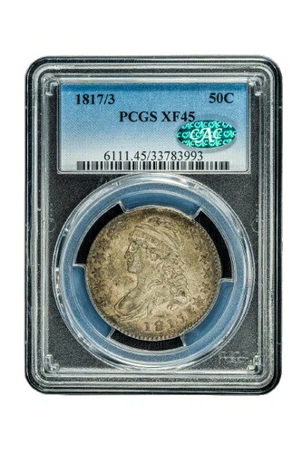 1817/3 キャップドバスト ハーフダラー PCGS XF45 CAC