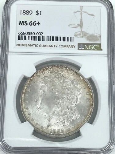 すごい！1889年 NGC MS 66+ モルガン銀貨 474,320円