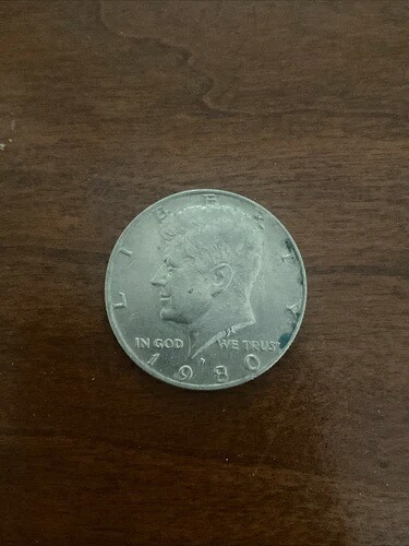 1980年のハーフドル銀貨