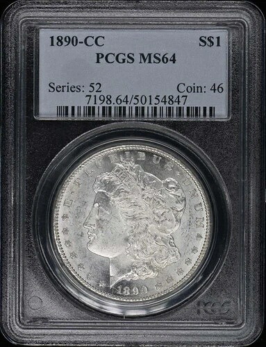 1890年-CC $1モーガンドル PCGS MS64-