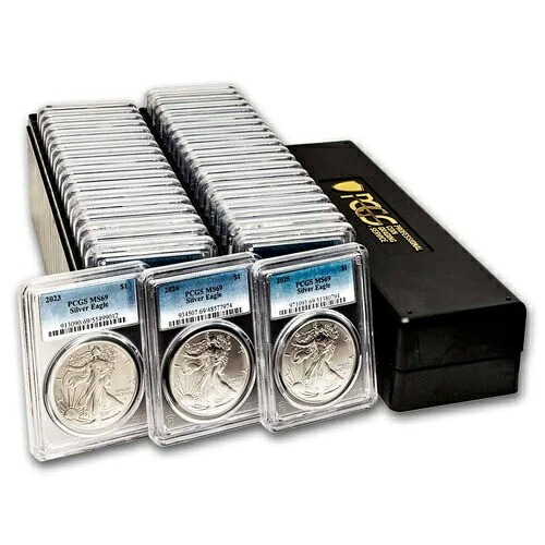 1986-2025 41枚組シルバーイーグルセット MS-69 PCGS（PCGSボックス付き）