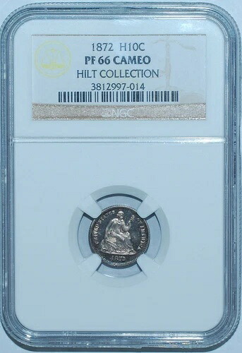 1872年 NGC PR66CAM カメオ プルーフ ストライク リバティ シーテッド ハーフダイム