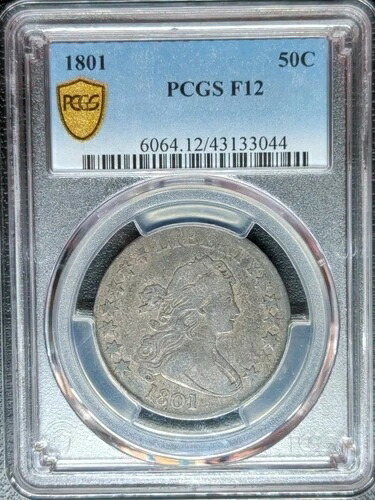 1801 F12 PCGS ドレープバストハーフ