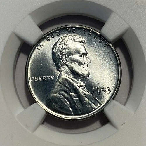 1943-P リンカーン・ウィート・セント・スチール・ペニー 1C (1943) - NGC MS68 - 8 グレード高