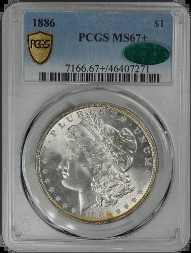 1886年 モルガン PCGS CAC MS 67+