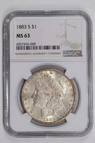 1883-S モーガン・ダラー NGC MS63 - 難しい日付です!