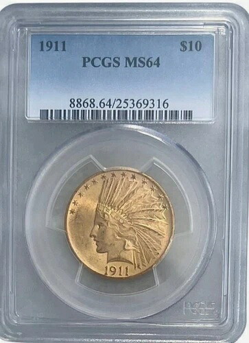 1911年 10ドル金貨 インディアンヘッドイーグル PCGS MS 64