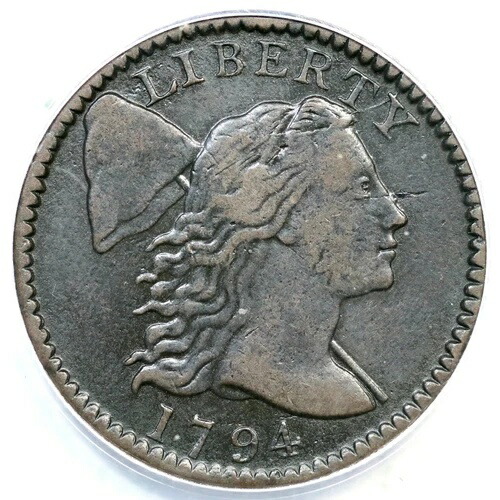 1794 S-72 R-2 ANACS VF 30 リバティキャップ ラージセントコイン 1セント