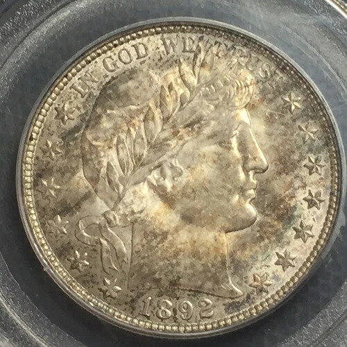 PCGS MS-64 1892-O バーバー ハーフ ドル、CAC 承認キー デートの素晴らしいコインです。