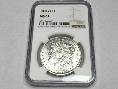 1894-O MS 61 モルガン・ダラー、NGC認定ホルダー入り
