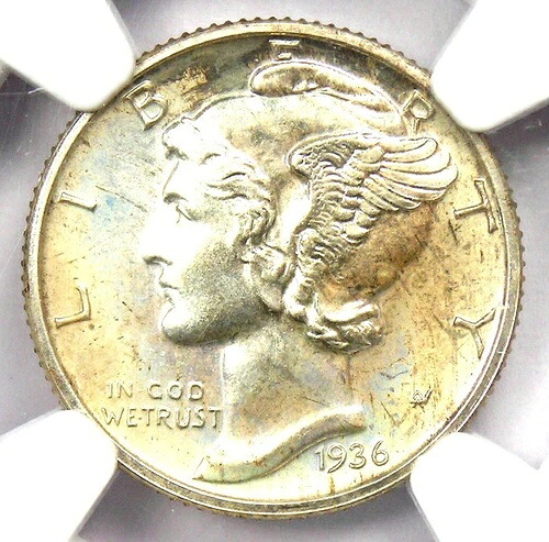 1936年プルーフ マーキュリーダイム 10セントコイン - NGC PR67+ プラスグレード (PF67+) - 価値 8,000 ドル