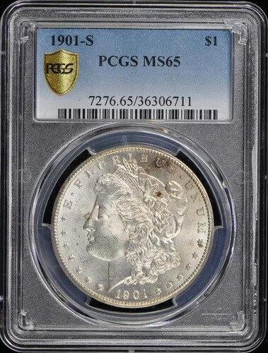 1901-S 1ドル モルガン・ダラー PCGS MS65