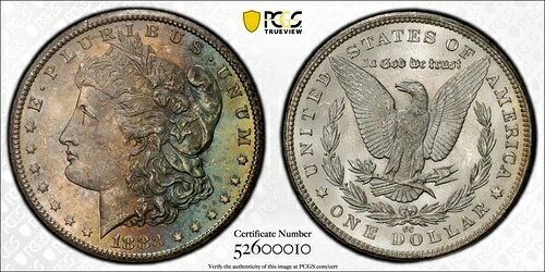 1883年 CC プレ21 モルガン銀貨 PCGS MS-66
