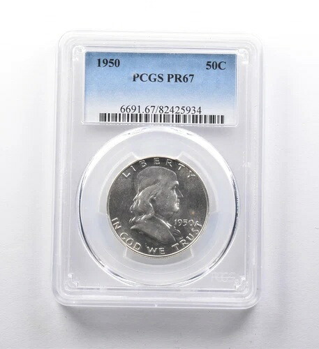 PR67 1950年 フランクリン ハーフダラー PCGS *3024