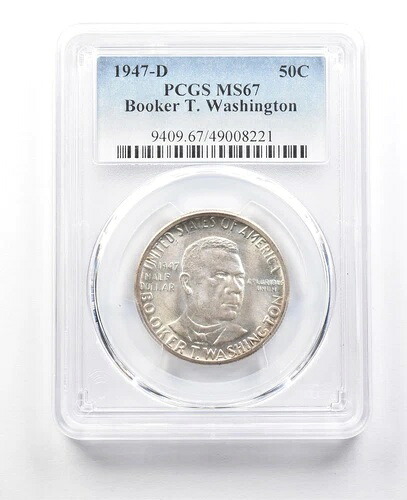 1947-D ブッカー・T・ワシントン記念ハーフドル MS67 PCGS *3042