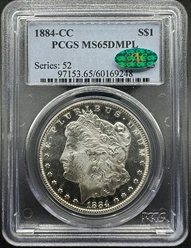 1884年製 モーガン銀貨 PCGS MS65 DMPL CAC 09XEFB25