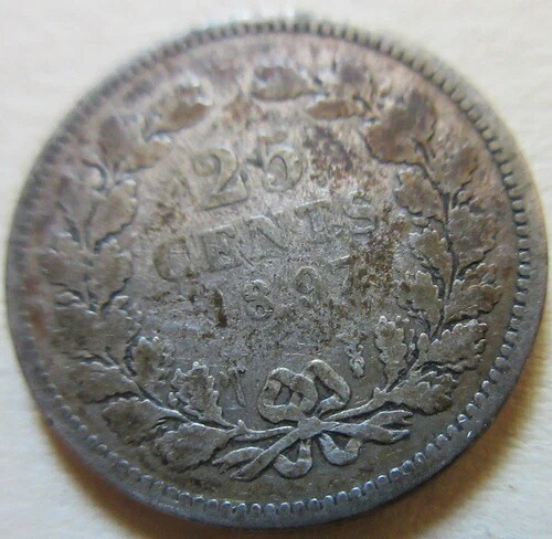 1897年オランダ25セント銀貨（W198）