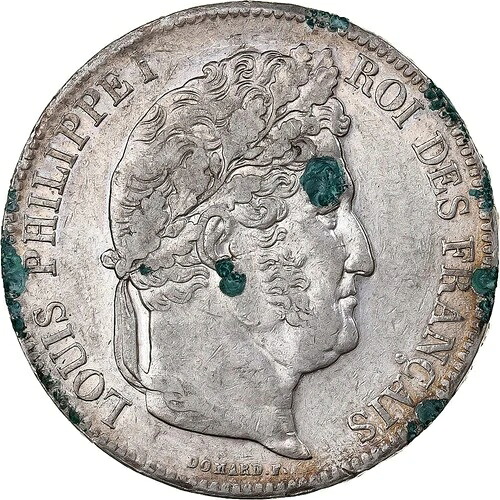 [#132783] フランス、ルイ・フィリップ1世、5フラン、1836年、リール、銀貨、EF、ガドゥリー:6｜WORLD RESOURCE【QUEEN店】