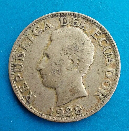 エクアドル 1 銀貨 1928 Km 72