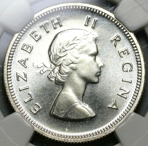 1954 NGC PF 65 南アフリカ プルーフ 2シリング フローリン銀貨 3.2k (19100704C 58,300円
