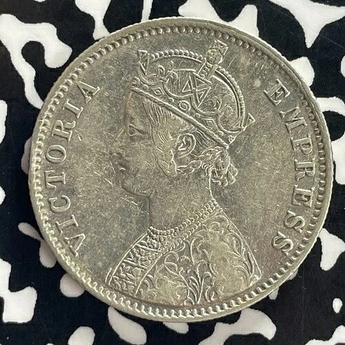 1891年 インド アルワル 1ルピー ロット#JM0343 銀貨!希少!