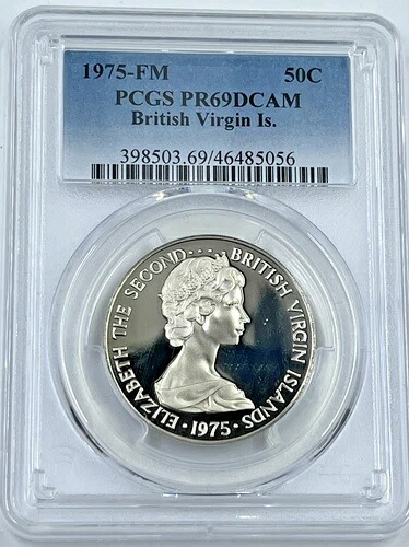 1975-FM 50C PCGS PR69DCAM - イギリス領ヴァージン諸島