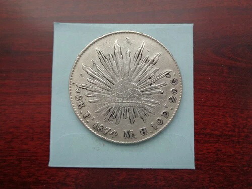 1874年 Pi MH メキシコ 8レアル銀貨 58,300円