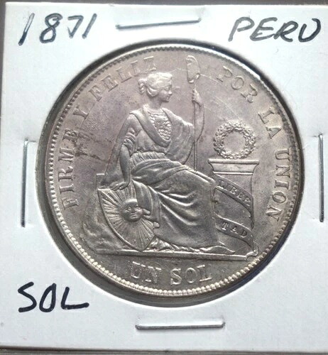 1871年ペルーシルバーソル高品質美品！