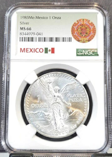 1983年 メキシコ シルバー リベルタッド 1オンザ NGC MS 66 美しい宝石 BU 1オンス 37,895円