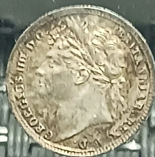 1828年製 グレートブリテン シルバーペニー プルーフコイン。KM#683。発行枚数わずか7920枚。
