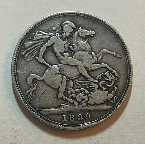 イギリス - 1889年 大型銀冠 - 人気